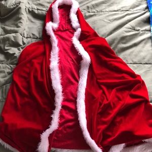 beautiful red velvet hooded cape